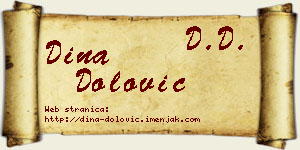 Dina Dolović vizit kartica